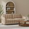 Brown Orange Stain Resistant Performance Pet Friendly Plaid Woven Pattern Upholstery Fabric by The Yard - SKU: Harley Barnwood